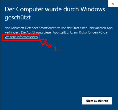 Windows SmartScreen-Warnung